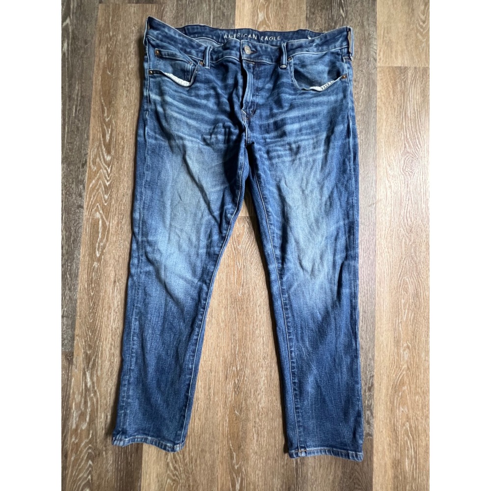 American‎ Eagle Slim Jeans Mens 38x30 Blue Good AirFlex+ Stretch Medium Wash